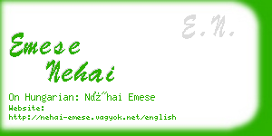 emese nehai business card